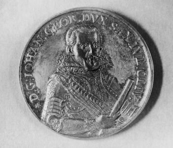 Johann Georg I. von Sachsen: Gedenktaler auf die Belagerung und Einnahme der Stadt Bautzen 1620. Silber, gegossen.