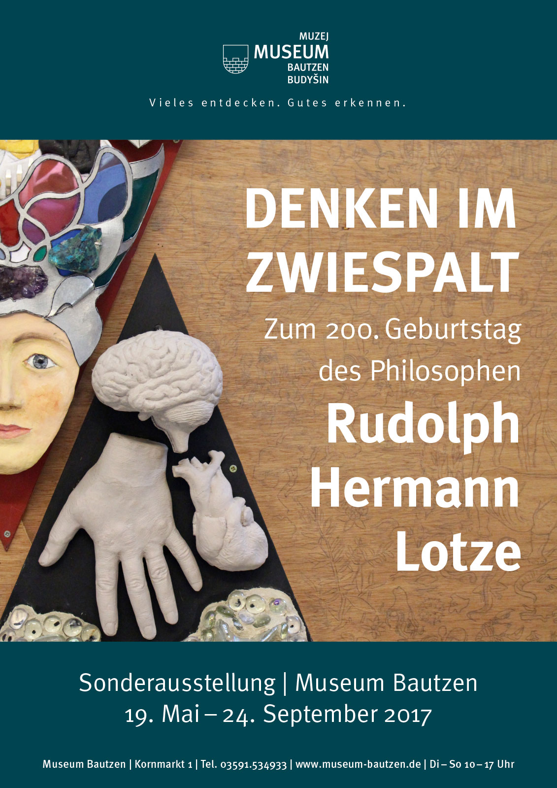 Plakat zur Ausstellung „Denken im Zwiespalt“